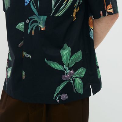 ＣＡＢａＮ　コットン　Ｇｒｅｅｎ　Ｓｈｏｗｅｒプリント　ハーフスリーブシャツ