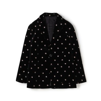 CABaN/キャバン CABaN ベロアローズプリント テーラードジャケット