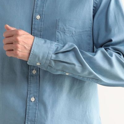 インディゴツイル　バンドカラーシャツ　ＣＡＮＣＬＩＮＩ