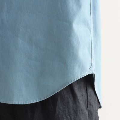 インディゴツイル　バンドカラーシャツ　ＣＡＮＣＬＩＮＩ