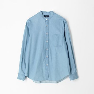 インディゴツイル　バンドカラーシャツ　ＣＡＮＣＬＩＮＩ