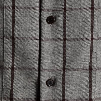 コットンヤク　ロングバンドカラーデザインシャツ