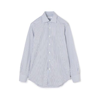 コットンポプリン　ワイドスプレッドカラー　ドレスシャツ