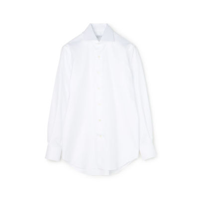  フレンチツイル ワイドスプレッドカラーシャツ 11ホワイト トップス