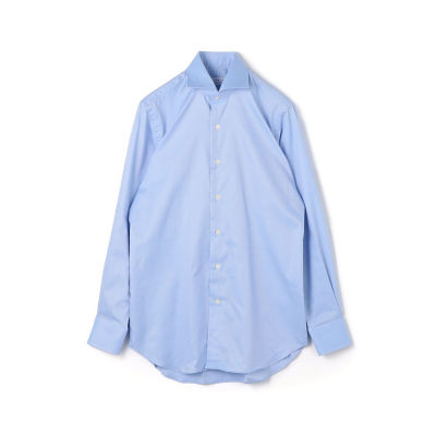  フレンチツイル ワイドスプレッドカラーシャツ 65ブルー トップス