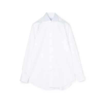 ＜TOMORROWLAND (Men)＞１２０／２　コットンヘリンボーン　ワイドスプレッドカラーシャツ