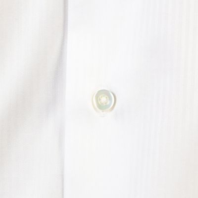 １２０／２　コットンヘリンボーン　ワイドスプレッドカラーシャツ