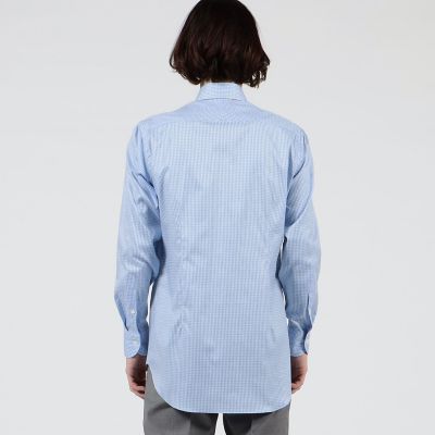 １００／２スーピマコットン　ギンガムチェック　ボタンダウンシャツ