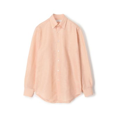 リネンコットン　ボタンダウンシャツ