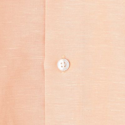 リネンコットン　ボタンダウンシャツ