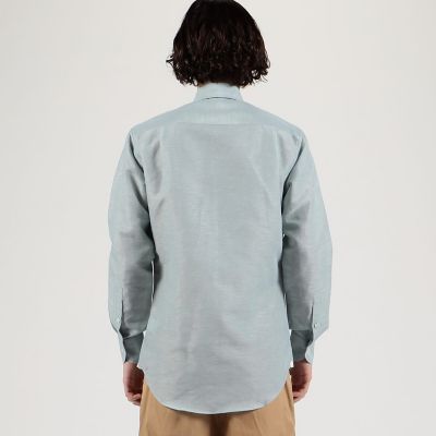 リネンコットン　ボタンダウンシャツ