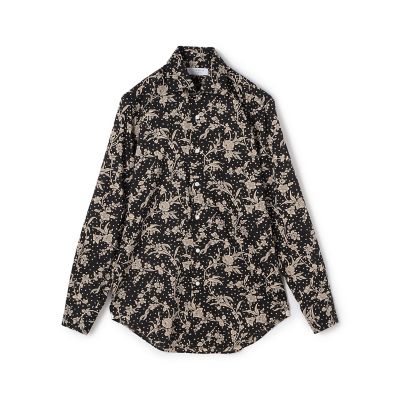 WaterLand Unlimited　Мサイズ　シャツ コットンプリント ワイドスプレッドカラーシャツ LIBERTY