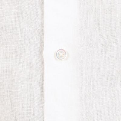 アイリッシュリネン　ボタンダウンシャツ