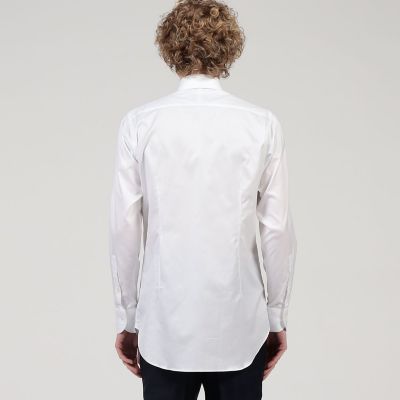 【美品】TOMORROWLAND PILGRIM ドレスシャツ 140/2インディゴツイル レギュラーカラー ドレスシャツ