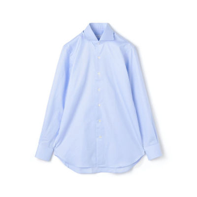 【美品】TOMORROWLAND PILGRIM ドレスシャツ 120/2フレンチツイル ワイドスプレッドカラードレスシャツ