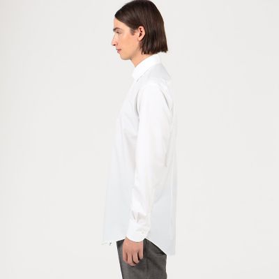 １４０／２ストレッチブロード　ループボタンダウンドレスシャツ