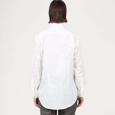 １４０／２ストレッチブロード　ループボタンダウンドレスシャツ
