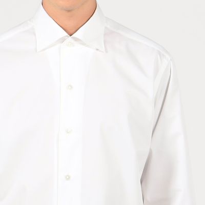 １４０／２ストレッチブロード　ループボタンダウンドレスシャツ