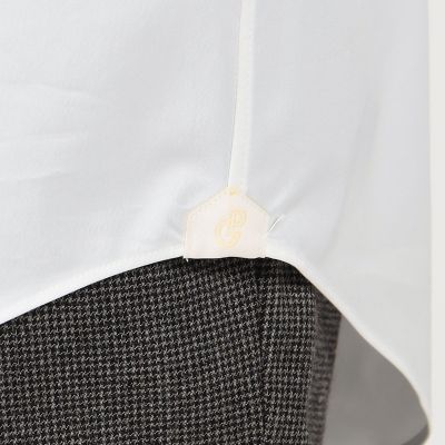１４０／２ストレッチブロード　ループボタンダウンドレスシャツ