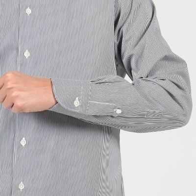 【タイムセール：６月３０日（月）午前９時３０分迄】１４０／２ストレッチブロード　ループボタンダウンドレスシャツ