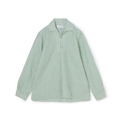 イタリア製 Gran Sasso ボーダー プルオーバースキッパーシャツ 42