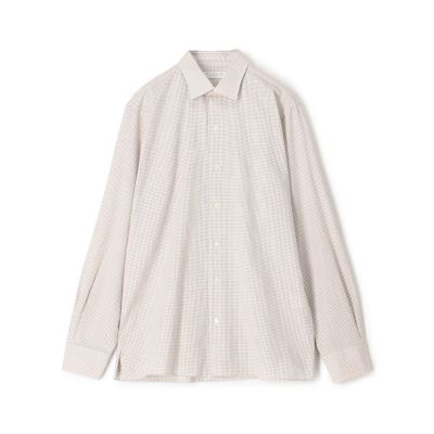 コットンウールツイル　ショートポインテッドワイドカラーシャツ