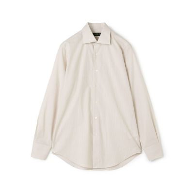 ＜TOMORROWLAND (Men)＞コットン　ワイドスプレッドカラー　ストライプドレスシャツ