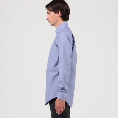 １２０／２コットン　ハウンドトゥース　ボタンダウン　ドレスシャツ