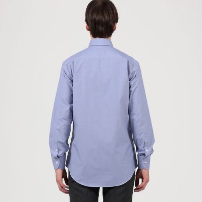 １２０／２コットン　ハウンドトゥース　ボタンダウン　ドレスシャツ