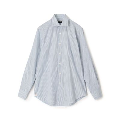 １２０／２コットン　キャンディストライプ　　レギュラーカラー　ドレスシャツ