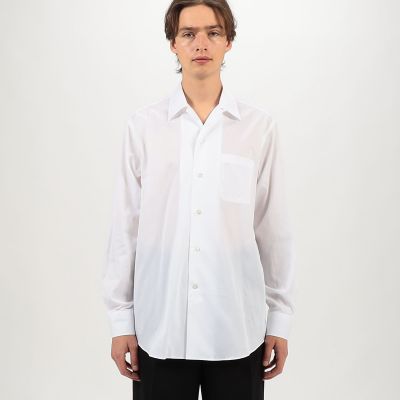 コットンピケ オープンカラー ロングスリーブシャツ CANCLINI