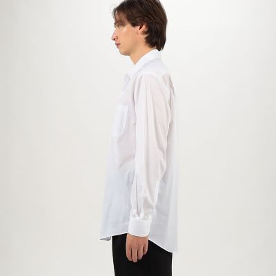 コットンピケ オープンカラー ロングスリーブシャツ CANCLINI