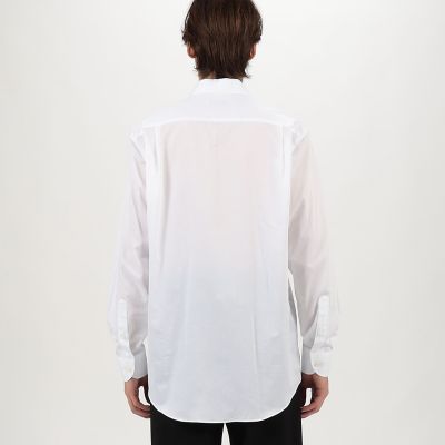 コットンピケ オープンカラー ロングスリーブシャツ CANCLINI