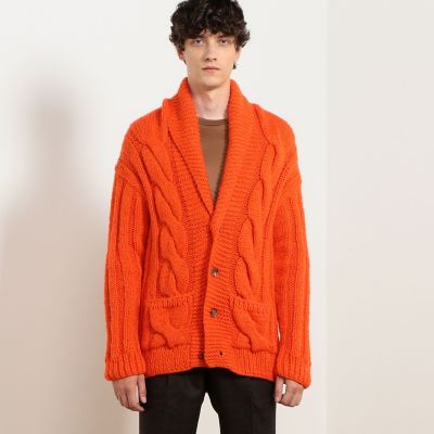 ベビーアルパカウール ショールカラーカーディガン