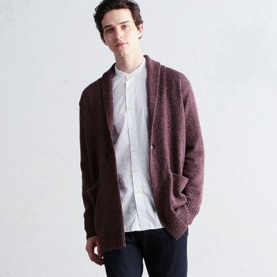 ロイヤルカシミヤウール ショールカラーカーディガン