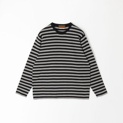 シーアイランドコットンボーダー クルーネックニット BROWN 