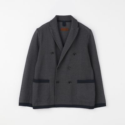 ポリエステルペーパー　ダブルブレスト６Ｂニットジャケット