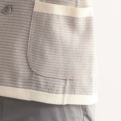 ポリエステルペーパー　ダブルブレスト６Ｂニットジャケット