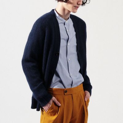 カシミヤ×スーパーキッドモヘア Vネックカーディガン | TOMORROWLAND