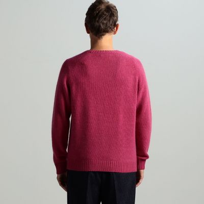 カシミヤ×スーパーキッドモヘア クルーネックニット