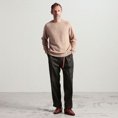 カシミヤ×スーパーキッドモヘア クルーネックニット | TOMORROWLAND