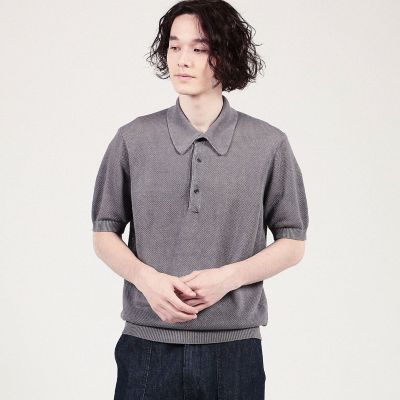 TOMORROWLAND トゥモローランド リネンコットン ニットポロシャツ リネンコットン ニットポロシャツ | TOMORROWLAND (Men