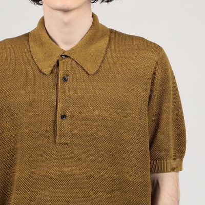 リネンコットン ニットポロシャツ | TOMORROWLAND (Men