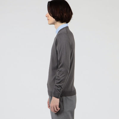 シルクコットン Vネックプルオーバーニット Sesia