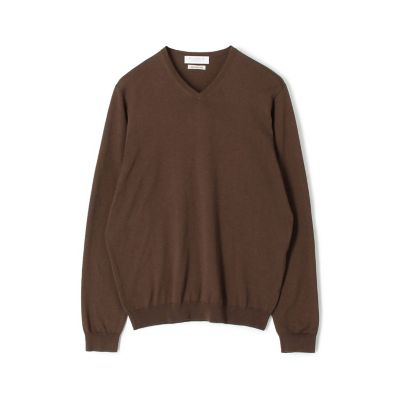 シルクコットン Vネックプルオーバーニット Sesia