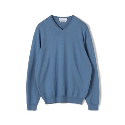 シルクコットン Vネックプルオーバーニット Sesia