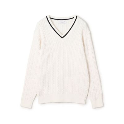 コットンケーブル Vネックニット | TOMORROWLAND (Men