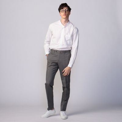 コットン　スリムスラックス　ＬＡＲＵＳＭＩＡＮＩ　ＷＩＮＤ　ＩＳＬＥ　ＣＯＴＴＯＮ
