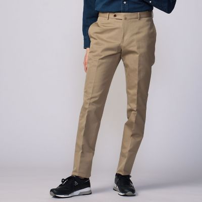 コットン　スリムスラックス　ＬＡＲＵＳＭＩＡＮＩ　ＷＩＮＤ　ＩＳＬＥ　ＣＯＴＴＯＮ