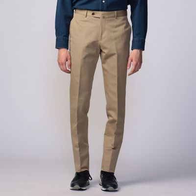コットン　スリムスラックス　ＬＡＲＵＳＭＩＡＮＩ　ＷＩＮＤ　ＩＳＬＥ　ＣＯＴＴＯＮ